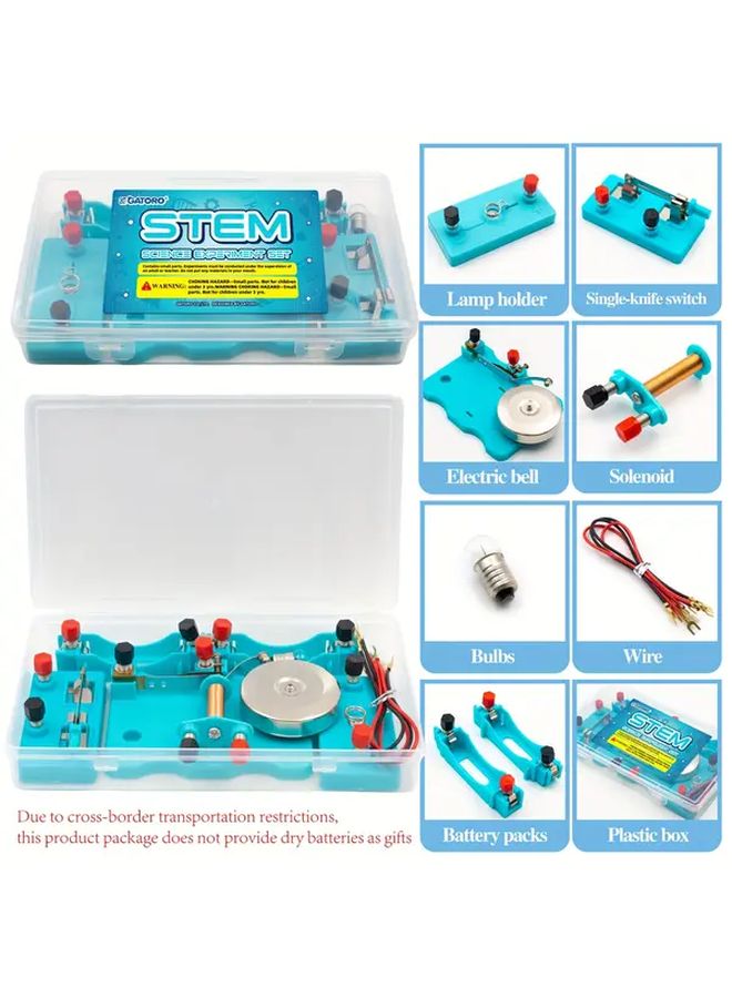 A7 Model Physics Electric Bell Experiment Kit with Light Bulb Circuit for STEM Learning - Image 4